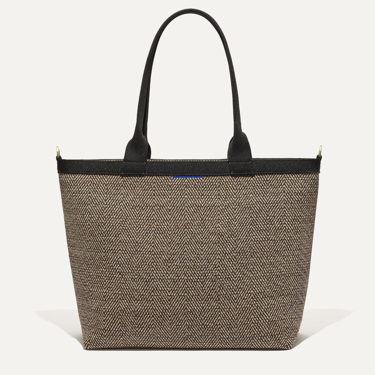 The Lightweight Zip Tote - Cacao Herringbone