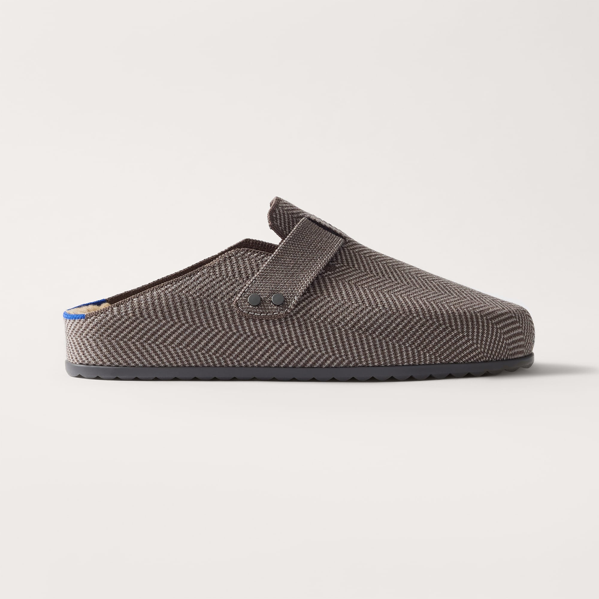 The Teddy Men's Clog - Ash Herringbone