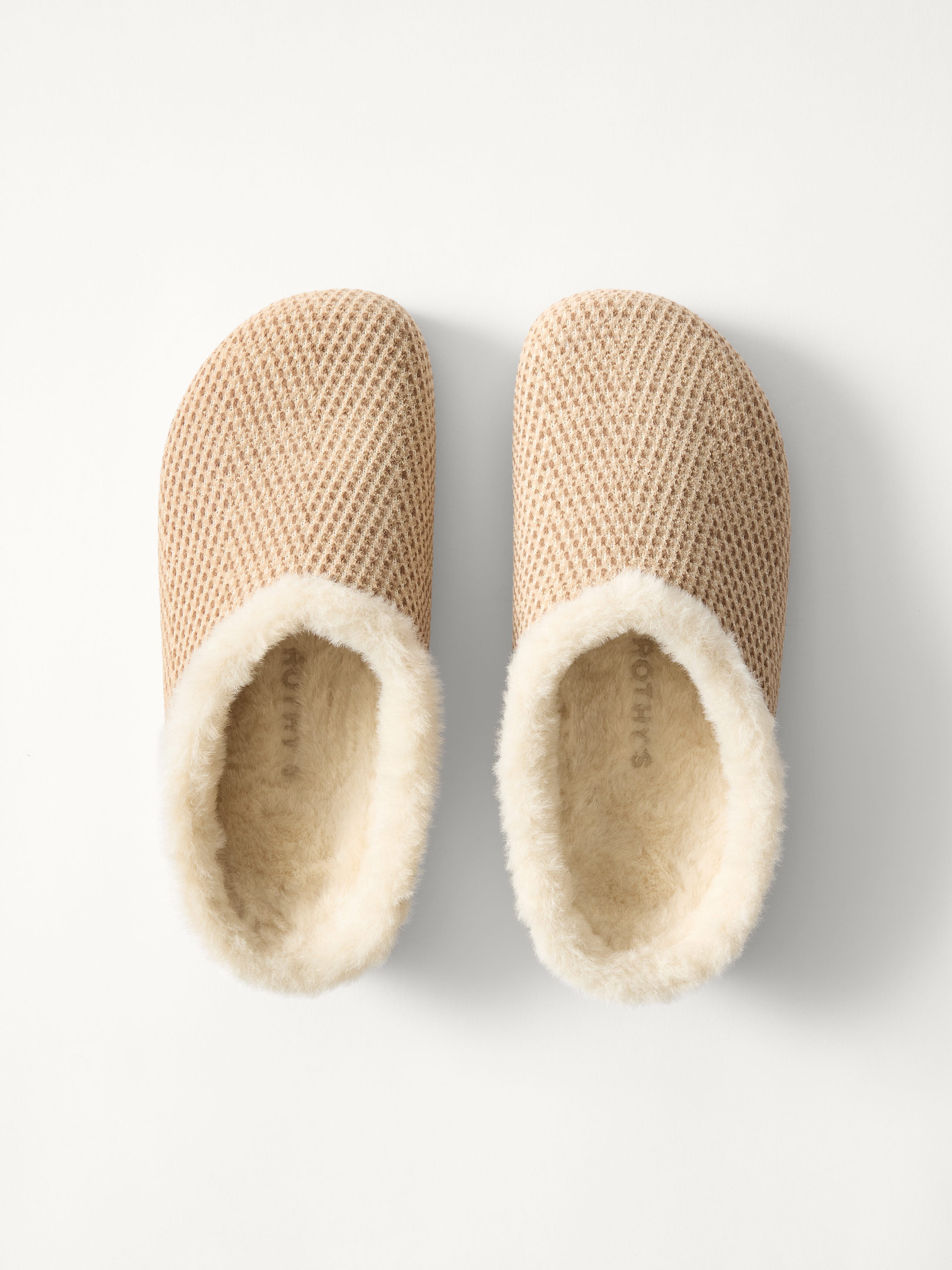 The Après Clog - ReVelvet™ Cream Herringbone