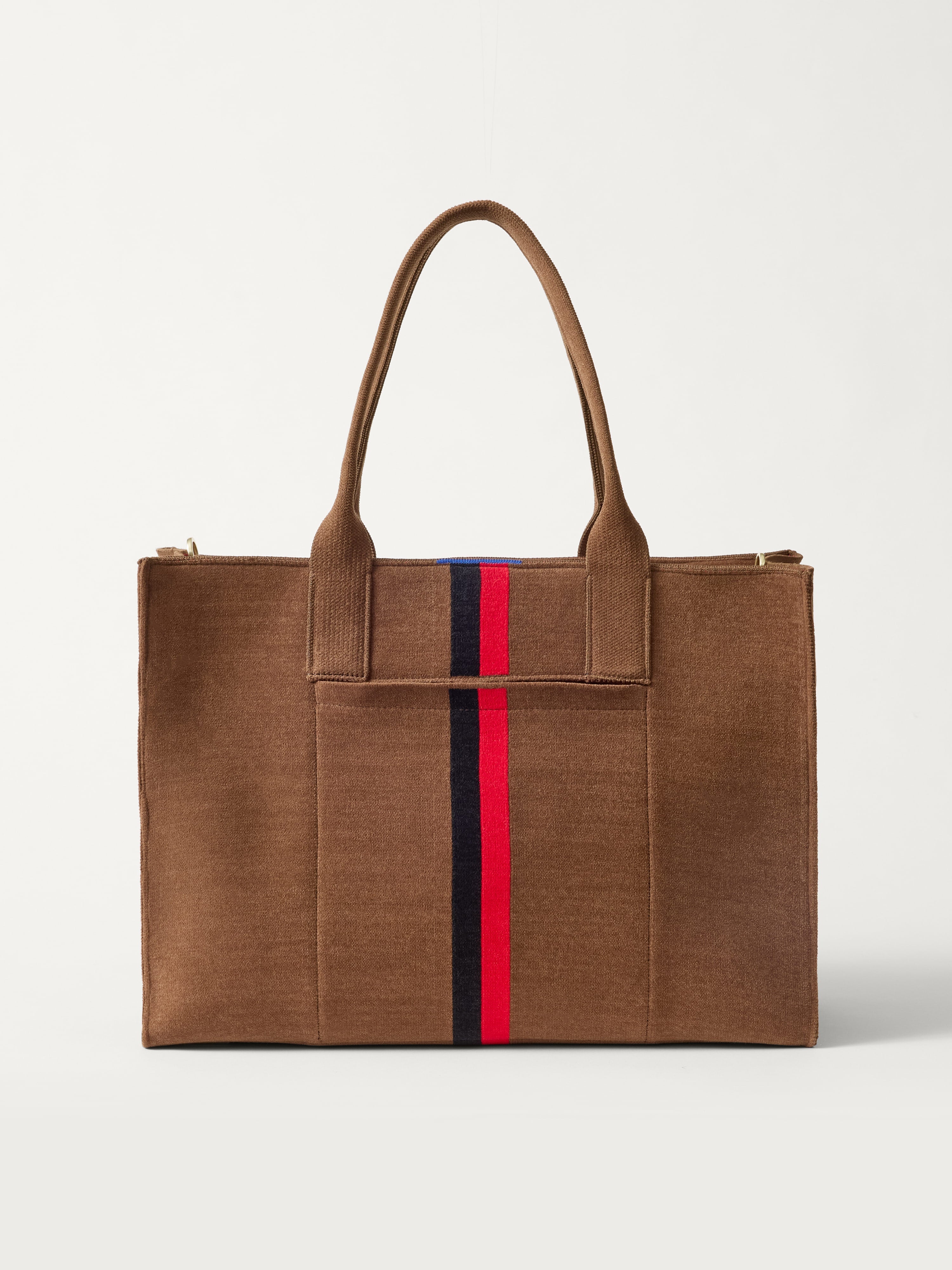 The Classic Tote - ReVelvet™ Cinnamon Stripe